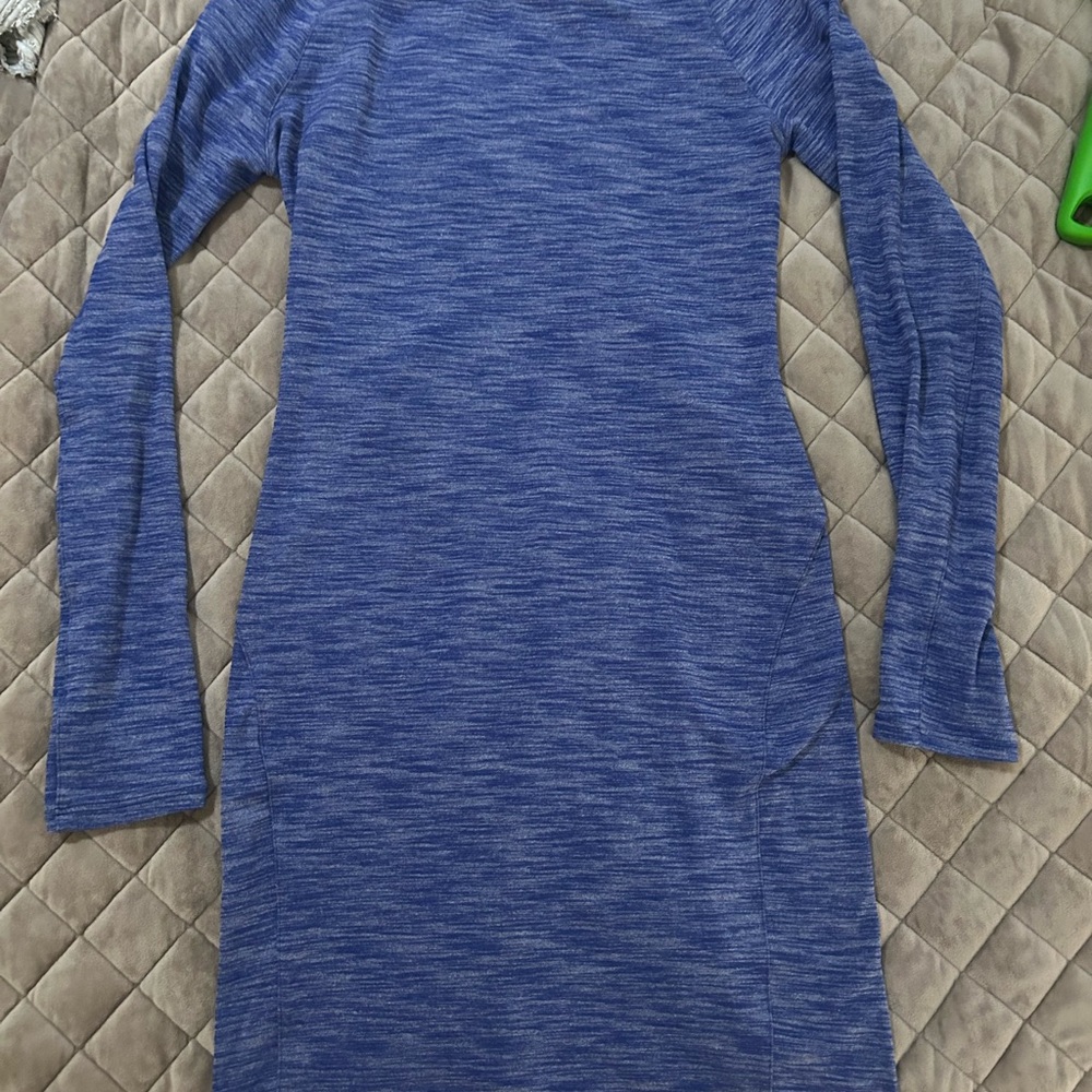 lululemon athletica Heathered Blue Long Sleeve Dress